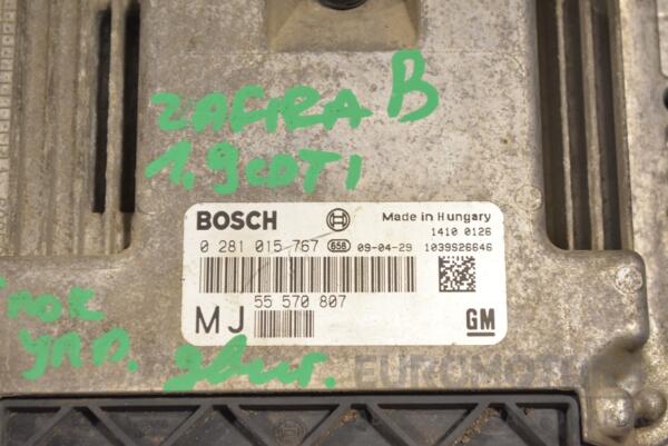 Блок управления двигателем (дефект) Opel Zafira 1.9cdti (B) 2005-2011 0281015767 245138 - 2