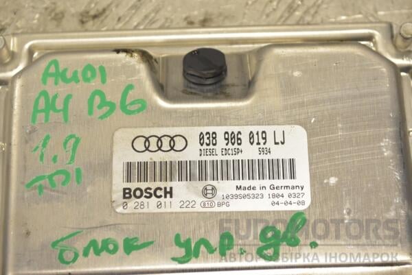 Блок керування двигуном Audi A4 1.9tdi (B6) 2000-2004 038906019LJ 248136 - 2