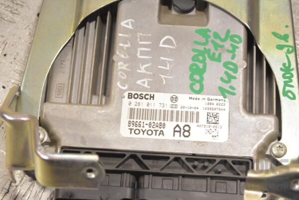 Блок управления двигателем Toyota Corolla 1.4 D-4D (E12) 2001-2006 8966102A80 210804 - 2