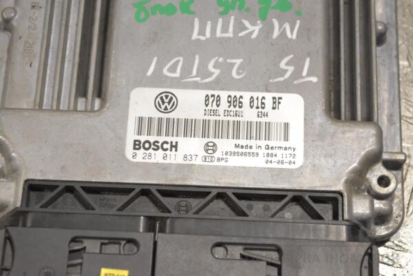 Блок управления двигателем VW Transporter 2.5tdi (T5) 2003-2015 070906016BF 213479 - 2