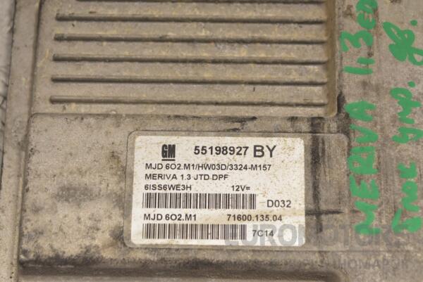 Блок керування двигуном Opel Meriva 1.3cdti 2003-2010 55198927 215770 - 2