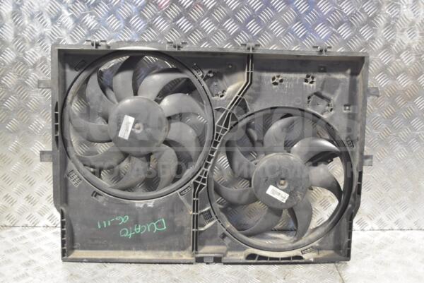 Вентилятор радиатора комплект 2 секции 9 лопастей+7 лопастей с диффузором Fiat Ducato 2.3MJet 2006-2014 1345870080 234923 - 1