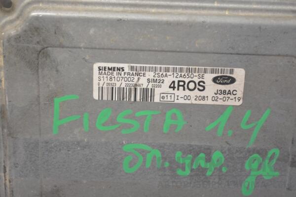Блок управления двигателем Ford Fiesta 1.4 16V 2002-2008 2S6A12A650SE 237837 - 3