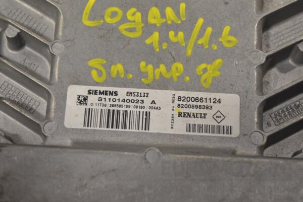 Блок керування двигуном Renault Logan 1.4 8V, 1.6 8V 2005-2014 8200661124 259083 - 2