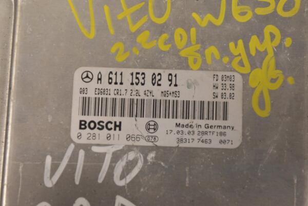 Блок керування двигуном Mercedes Vito 2.2cdi (W638) 1996-2003 A6111530291 260090 - 2