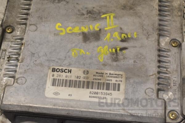 Блок управления двигателем Renault Scenic 1.9dCi (II) 2003-2009 0281011102 263342 - 2