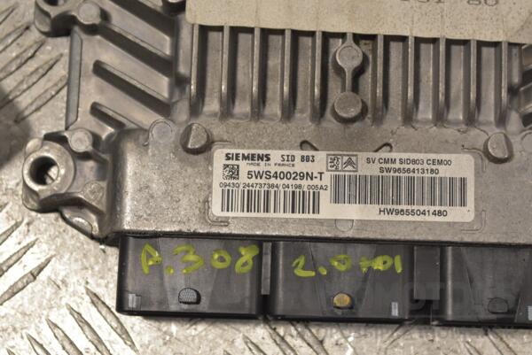Блок управления двигателем комплект Peugeot 307 2.0hdi 2001-2008 9656413180 269656 - 2