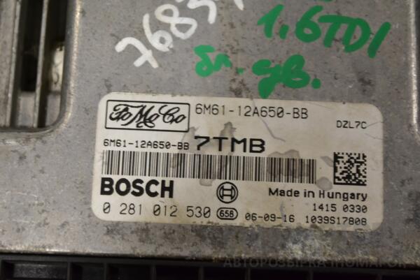 Блок керування двигуном Mazda 3 1.6tdi 2003-2009 6M6112A650BB 284613 - 2