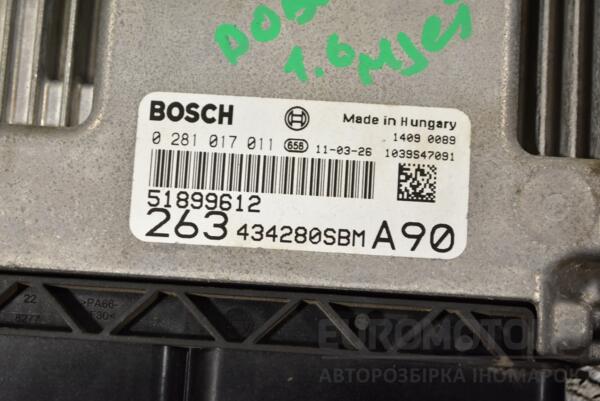 Блок управління двигуном комплект Fiat Doblo 1.6Mjet 2010 51899612 284670 - 2
