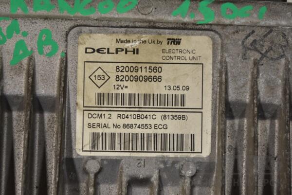 Блок керування двигуном Renault Kangoo 1.5dCi 2008-2013 8200911560 286501 - 2