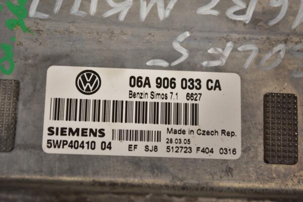 Блок управления двигателем VW Golf 1.6 8V (V) 2003-2008 06A906033CA 286680 - 2