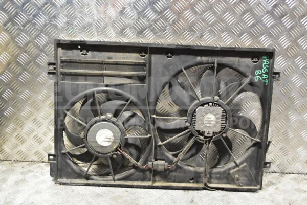 Вентилятор радиатора комплект 2 секции 7 лопастей+7 лопастей с диффузором VW Passat (B6) 2005-2010 1K0121207BC 290341 - 1