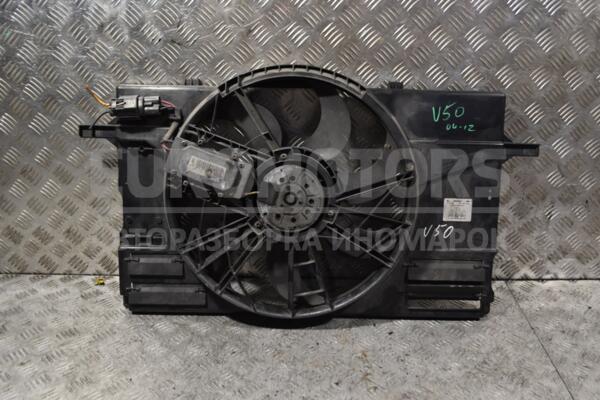 Вентилятор радиатора 7 лопастей в сборе с диффузором Volvo V50 2004-2012 3M518C607GC 318902 - 1