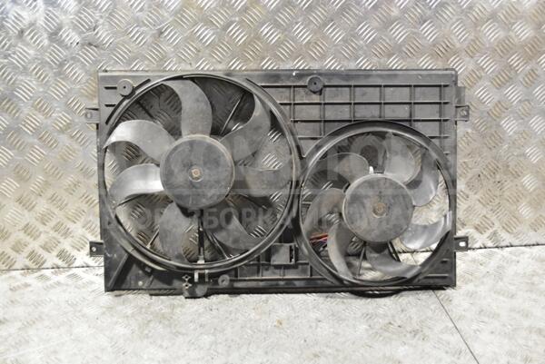 Вентилятор радиатора комплект 2 секции 7 лопастей+7 лопастей с диффузором Skoda Octavia 2.0tdi (A5) 2004-2013 1K0121207BB 319106 euromotors.com.ua