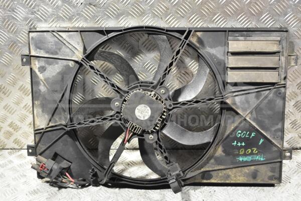 Вентилятор радиатора 7 лопастей в сборе с диффузором VW Golf (V) 2003-2008 1K0121205N 319183 - 1