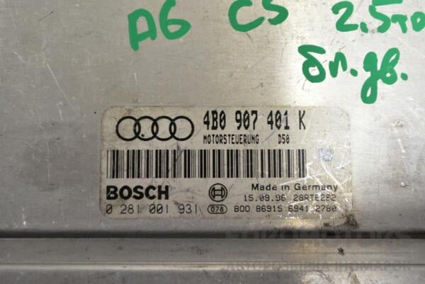 Блок керування двигуном Audi A6 2.5tdi (C5) 1997-2004 0281001931 321418 - 2