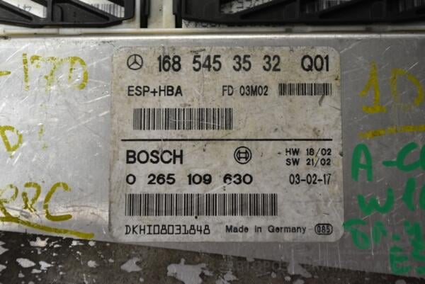 Блок управління ESP + HBA Mercedes A-class (W168) 1997-2004 A1685453532 321440 - 2
