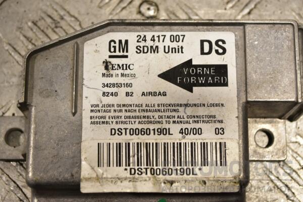 Блок управління AIRBAG Opel Corsa (C) 2000-2006 24417007 321482 - 2