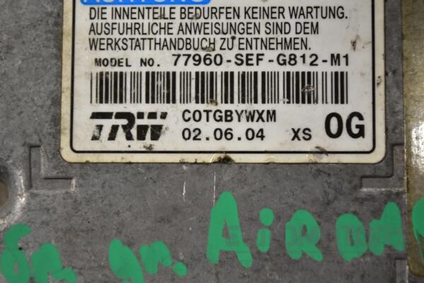 Блок управления Airbag Honda Accord (CL) 2003-2008 77960SEFG812 321484 - 2