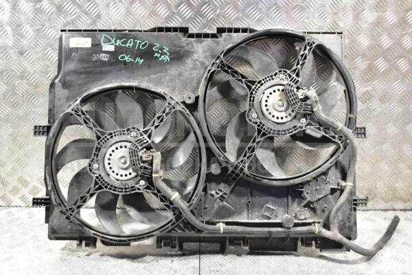Вентилятор радиатора комплект 2 секции 9 лопастей+7 лопастей с диффузором Fiat Ducato 2.3MJet 2006-2014 1345870080 321756 euromotors.com.ua
