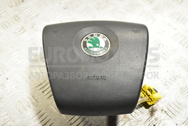 Подушка безопасности руль Airbag Skoda Fabia 2007-2014 5J0880201B 326371 - 1