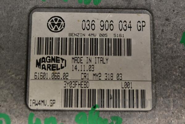 Блок керування двигуном VW Polo 1.4 16V 2001-2009 036906034GP 330709 - 2