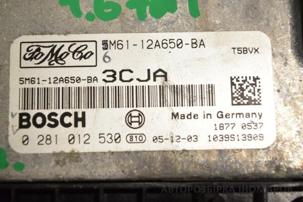 Блок управления двигателем Mazda 3 1.6tdi 2009-2013 5M6112A650BA 330711 - 2