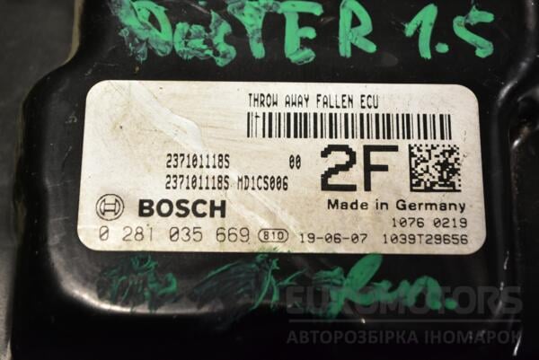 Блок управления двигателем комплект Renault Duster 1.5dCi 2010 0281035669 335366 - 2