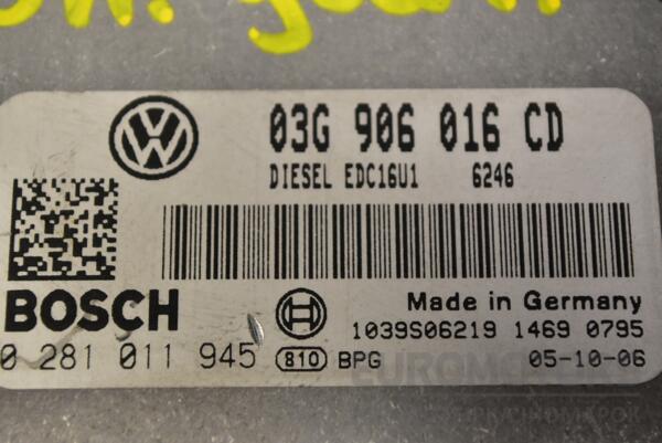 Блок управления двигателем VW Touran 1.9tdi 2003-2010 03G906016CD 336454 - 2