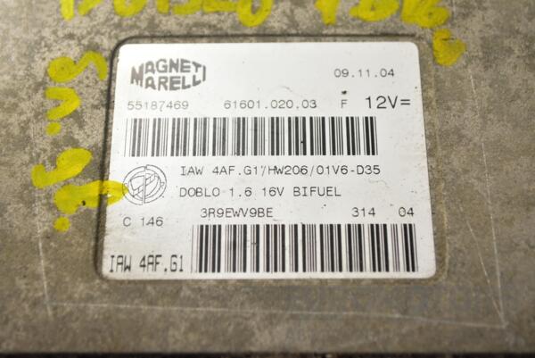 Блок управления двигателем комплект Fiat Doblo 1.6 16V 2000-2009 55187469 336561 - 2