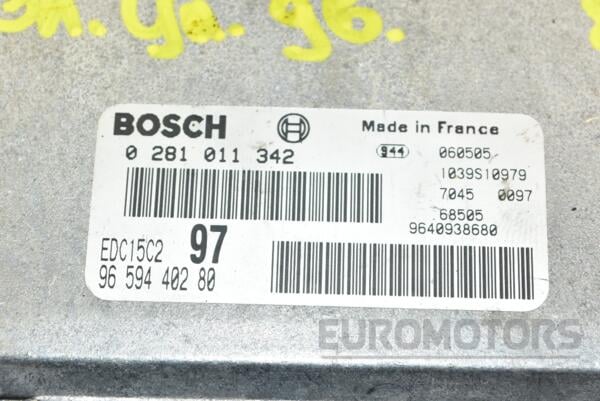 Блок керування двигуном Citroen Jumpy 2.0jtd 8V 1995-2007 0281011342 338423 - 2