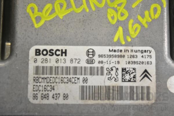 Блок управління двигуном комплект Citroen Berlingo 1.6hdi 2008 0281013872 339108 - 2