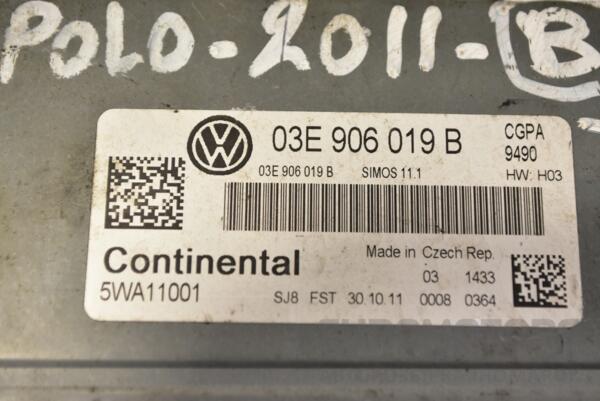 Блок керування двигуном VW Polo 1.2 12V 2009-2016 03E906019B 339285 - 2