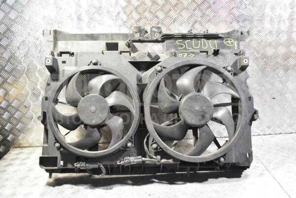 Вентилятор радиатора комплект 2 секции 6 лопастей+6 лопастей с диффузором Peugeot Expert 2007-2016 1497799080 339895 euromotors.com.ua
