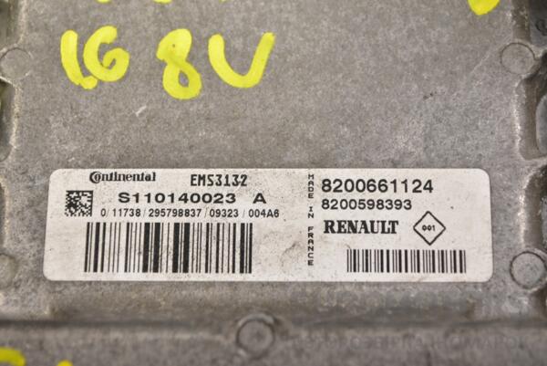 Блок керування двигуном Renault Logan 1.4 8V, 1.6 8V 2005-2014 8200661124 340145 - 2