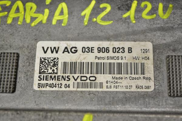 Блок керування двигуном Skoda Fabia 1.2 12V 2007-2014 03E906023B 342048 - 2