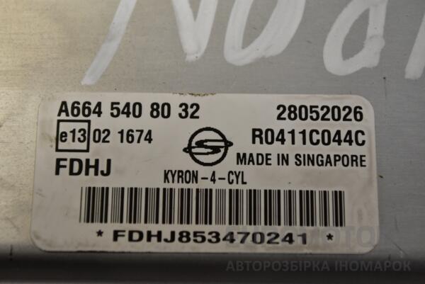 Блок управления двигателем SsangYong Kyron 2.0Xdi 2005-2015 A6645408032 343834 - 2