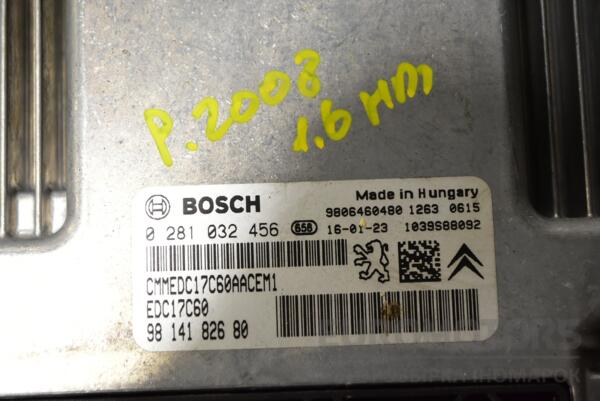 Блок управління двигуном комплект Peugeot 2008 1.6hdi 2013-2019 0281032456 343999 - 2