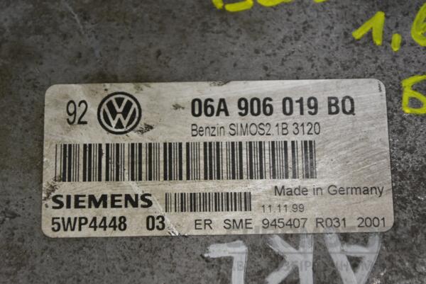 Блок управления двигателем VW Golf 1.6 8V (IV) 1997-2003 06A906019BQ 344403 - 2