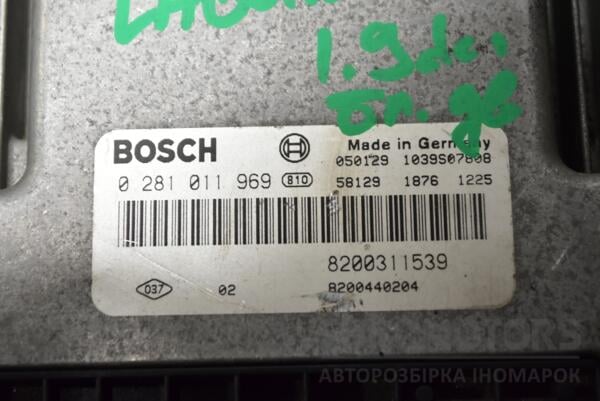 Блок керування двигуном Renault Laguna 1.9dCi (II) 2001-2007 8200311539 348494 - 2