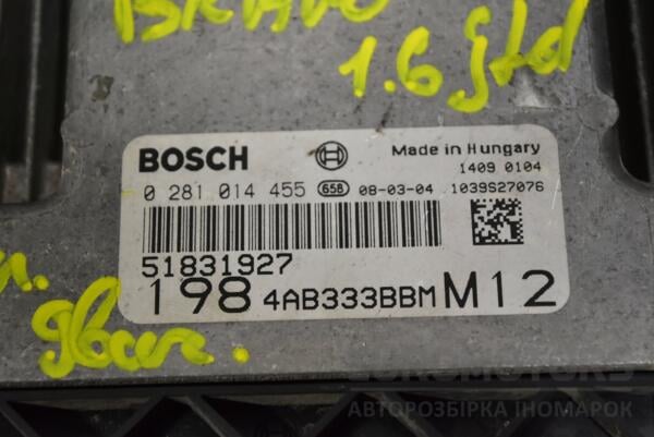 Блок управления двигателем Fiat Bravo 1.6Jtd 2007-2014 51831927 349674 - 2