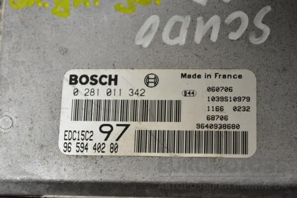 Блок управления двигателем Citroen Jumpy 2.0jtd 8V 1995-2007 0281011342 349697 - 2