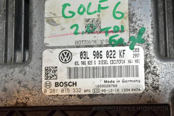 Блок керування двигуном VW Golf 2.0tdi (VI) 2008-2013 03L906022KF 365811 - 2
