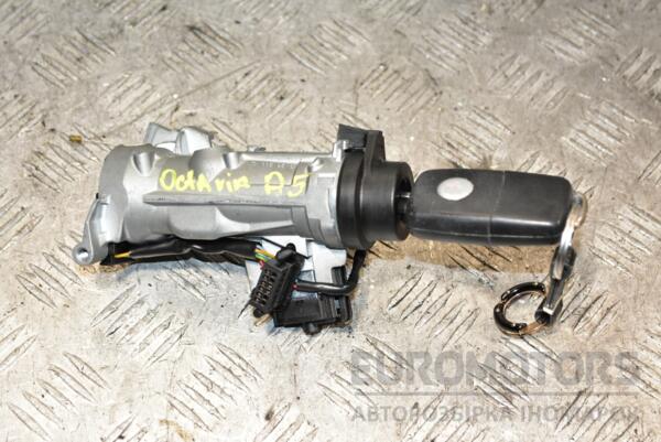 Замок зажигания в сборе ключ Skoda Octavia (A5) 2004-2013 1K0905851B 368193 euromotors.com.ua