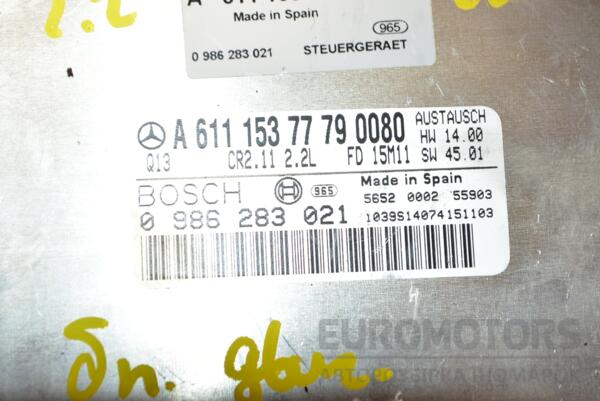 Блок керування двигуном Mercedes C-class 2.2cdi (W203) 2000-2007 A6111537779 370331 - 2