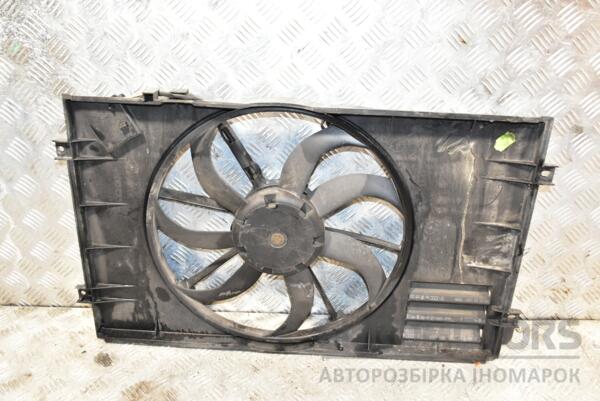 Вентилятор радиатора 7 лопастей в сборе с диффузором Skoda Octavia (A5) 2004-2013 1K0121205AA 373142 - 2