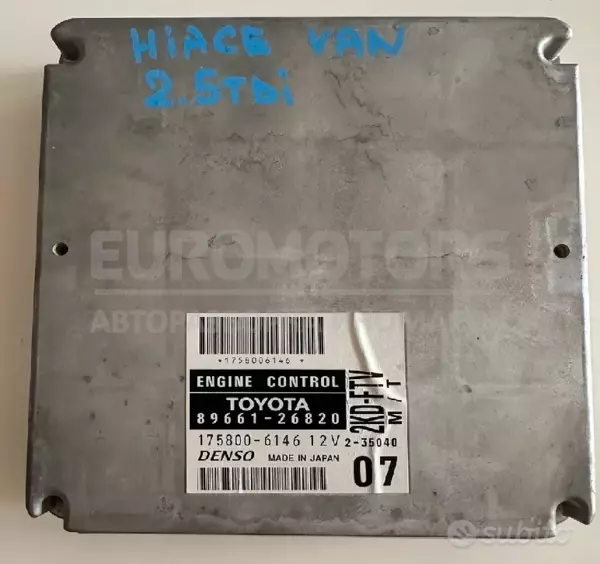 Блок управления двигателем Toyota Hiace 2.5td D-4D 2004-2010 89661-26820 it-10252 Дизель euromotors.com.ua