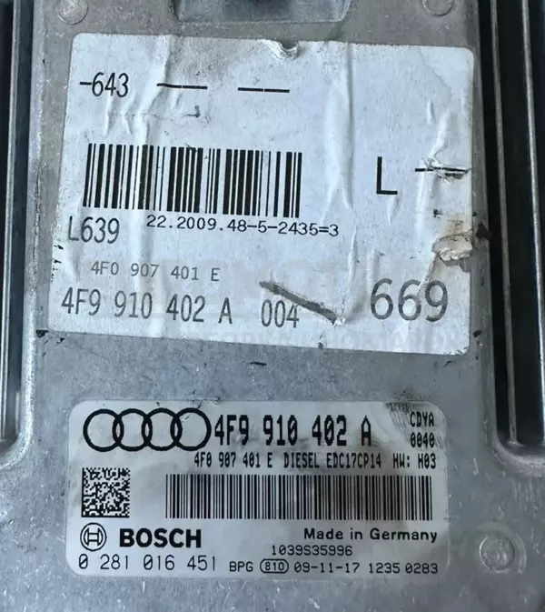 Блок управления двигателем Audi A6 3.0tdi (C6) 2004-2011 4F9910402A it-10408 Дизель - 2