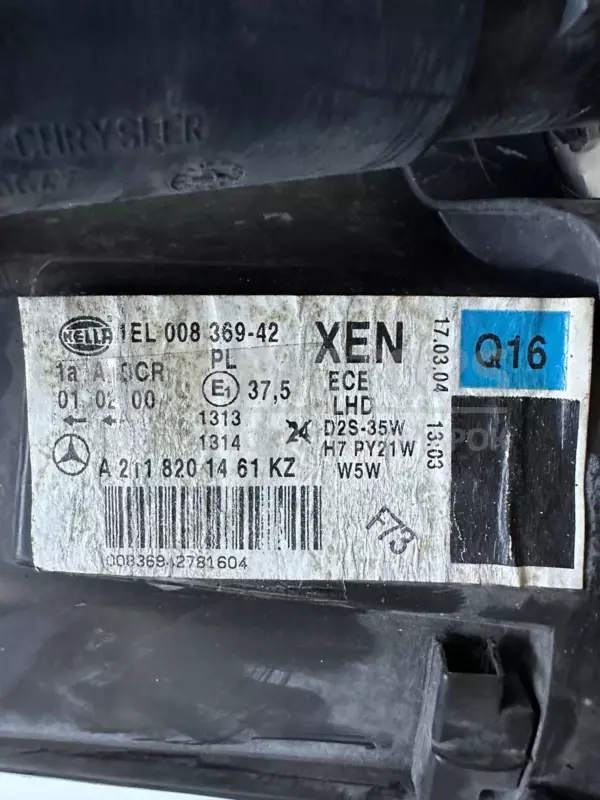 Права ксенонова фара Mercedes E-class 2.2cdi (W211) 2002-2009 A2118201461 it-10424 Дизель - 4