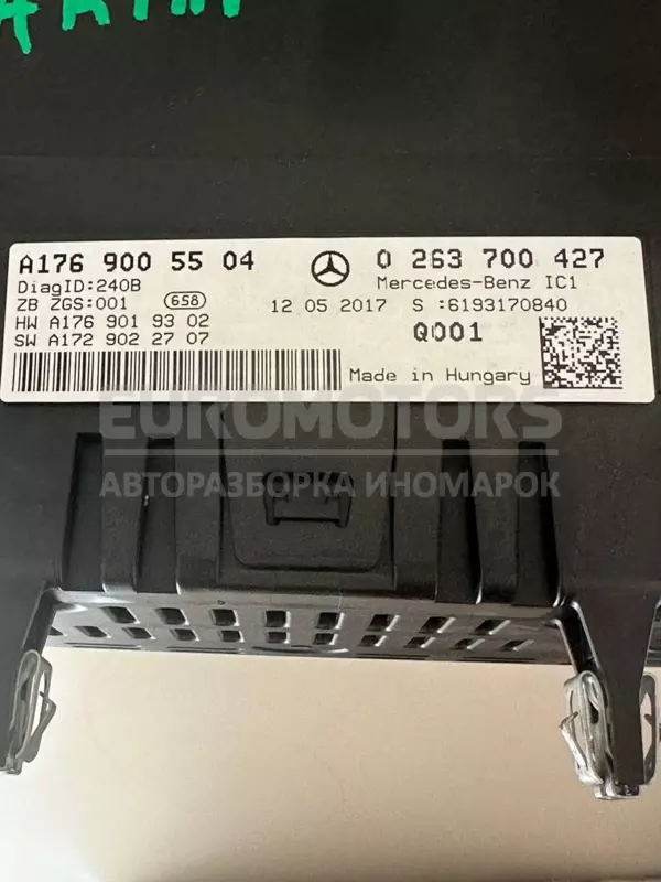 Панель приладів Mercedes A-class 1.5cdi (W176) 2012-2018 A1769005504 it-10454 Дизель - 5